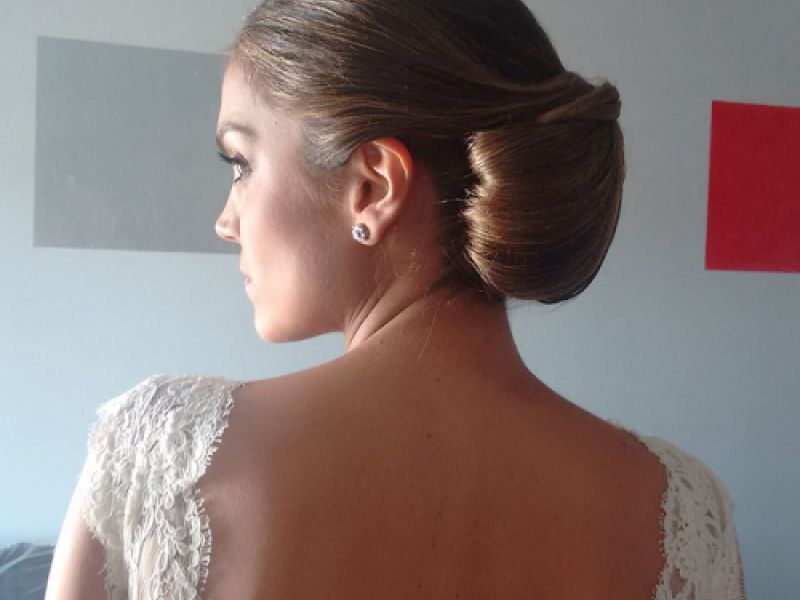 Moño sencillo para novia